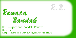 renata mandak business card